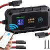20A 12V/24V MPPT Wireless Solar Charge Controller, Bateria Power Intelligent Solar Panel Regulator 20 Amp BT App Function for 12/24 Volt LiFePO4, Gel, AGM, FLD, SLD, Li Battery (Sunrock 20Pro)