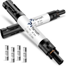 20A Solar Fuse Holder Connector IP68 Waterproof 1000V in-line Solar Fuse Holder 20A Male and Female Connector Waterproof in-Line Solar Fuse Holder (4 fuses + 2 Fuse Holders) (20A 2PCS)